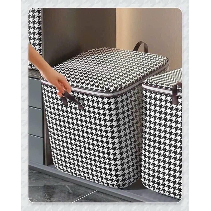 Túi Đựng Chăn 100l Màn Quần Áo Cỡ Lớn Có Nắp Kéo Khoá Sức Chứa Lớn