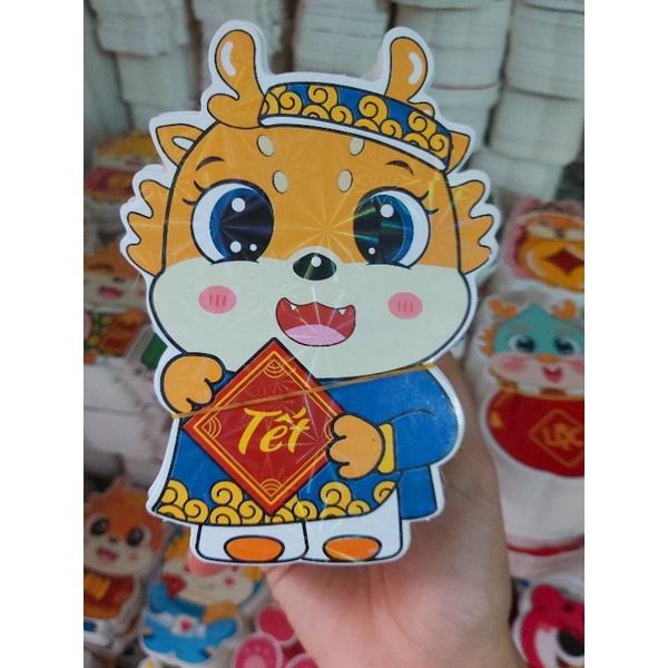 Sỉ combo 200 Bao lì xì hình thú chibi 3D Giáp Thìn
