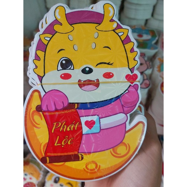 Sỉ combo 200 Bao lì xì hình thú chibi 3D Giáp Thìn
