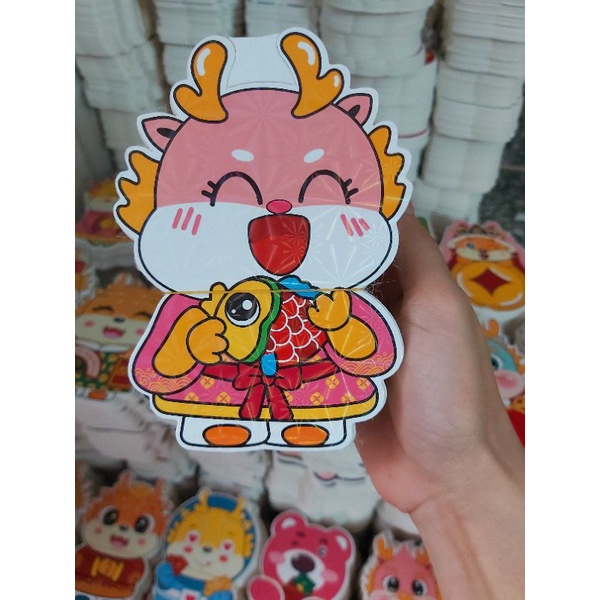 Sỉ combo 200 Bao lì xì hình thú chibi 3D Giáp Thìn