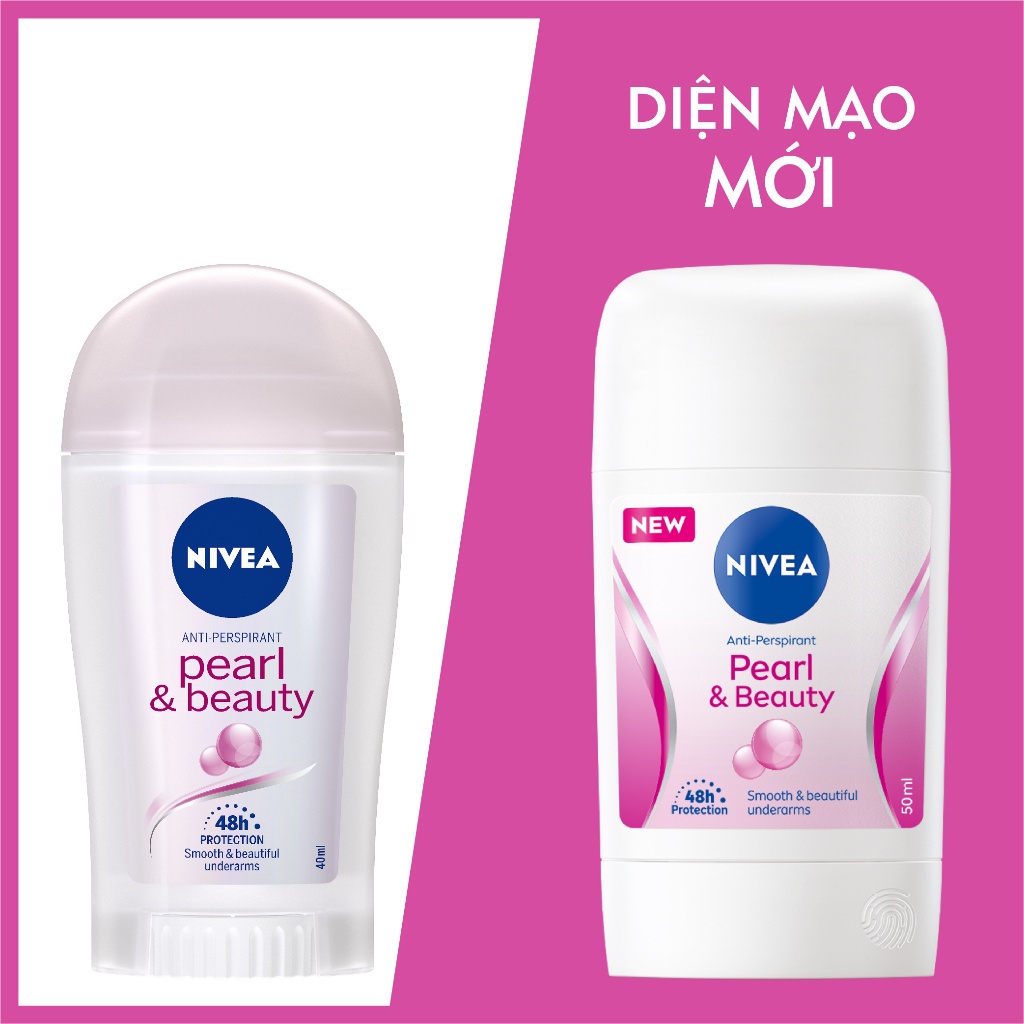 Sáp Ngăn Mùi NIVEA Pearl & Beauty Chiết Xuất Ngọc Trai (50 ml) - 84155