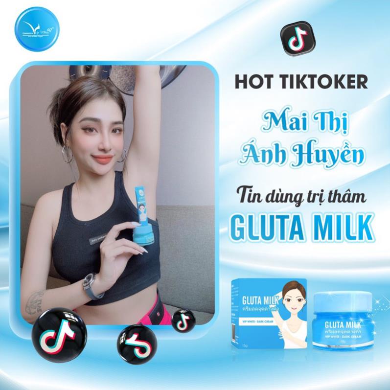 Kem Thâm nách Gluta Milk Thái Lan  giảm thâm, ngăn mùi cơ thể hiệu quả an toàn 15gr tặng kèm tuýp 10ml