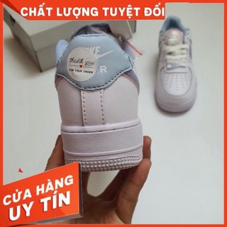 NaKa Shop Giày Sneaker Air Force 1 Low LV8 Double Swoosh Light Armory Blue , Giày Sport nữ af1 vệt xanh hồng cao cấp, da