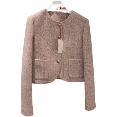 Áo dạ tweed dài tay nữ, áo khoác phong cách hàn quốc thu đông 2023