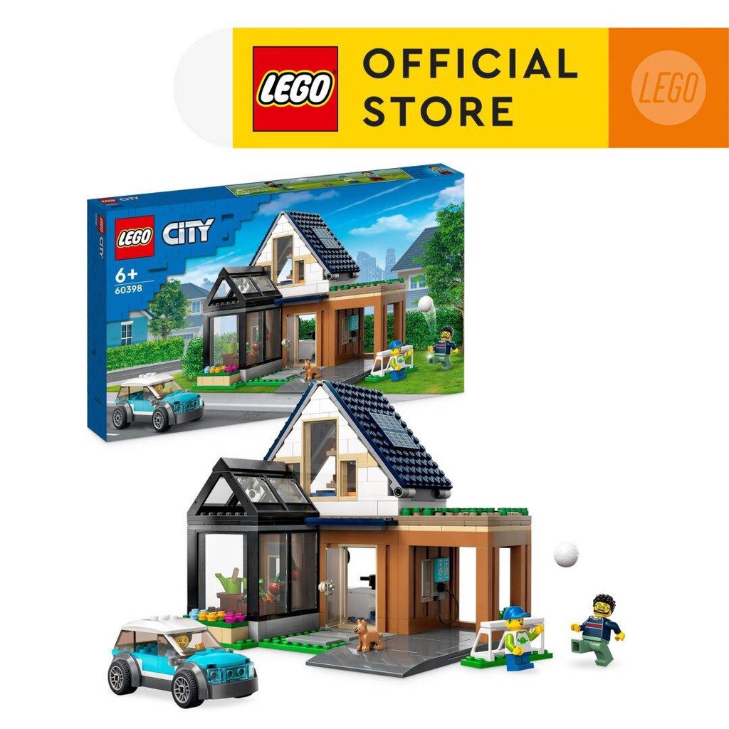 [Mã LIFEMC06CBAU giảm 50k đơn 350k] LEGO City 60398 Đồ chơi lắp ráp Ngôi nhà gia đình và xe điện (462 chi tiết)