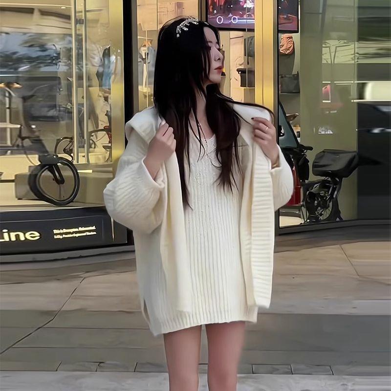 Áo Len Sáp Mềm Cao Cấp Dáng Rộng Phong Cách Châu Âu Thời Trang Mùa Thu 2023 Cho Nữ