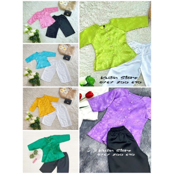 Bà ba gấm cho bé - Quần đen