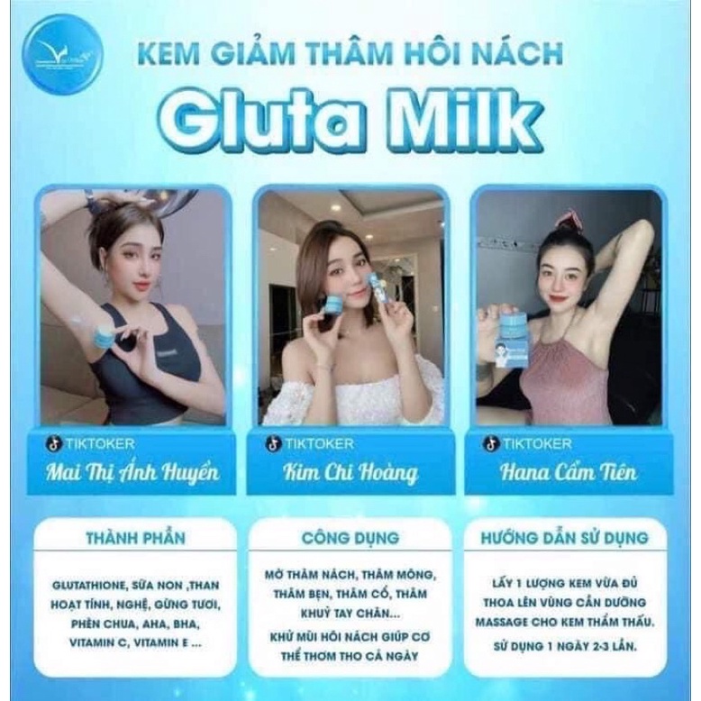 Kem tr.i thâm nách Gluta Milk