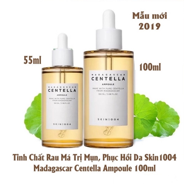 Combo 3 món Serum Rau Má Dưỡng Ẩm, Kem Dưỡng Da, Kem Chống Nắng Skin004 - Chính Hãng