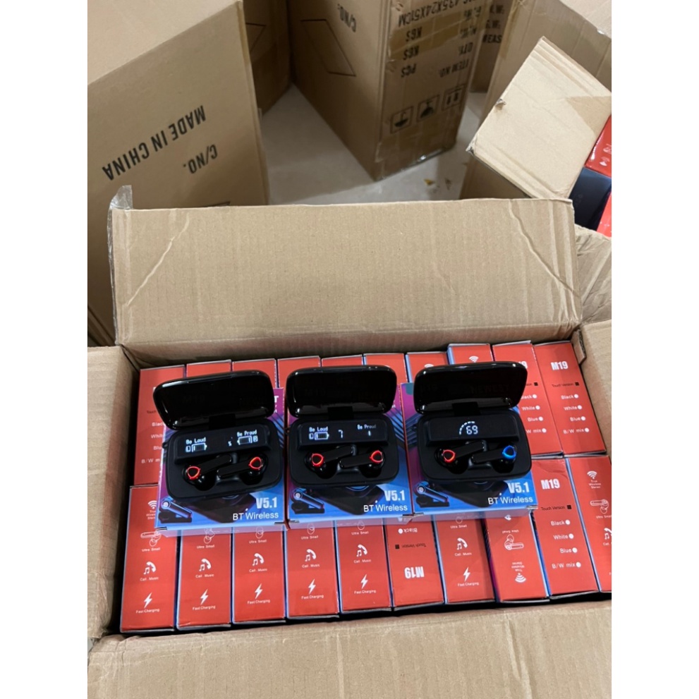 Tai Nghe Gaming Bluetooth Không Dây M19 Phiên Bản Pro Nâng Cấp Pin Trâu, Nút Cảm Ứng, Màn Hình Led Gaming Secido.shop