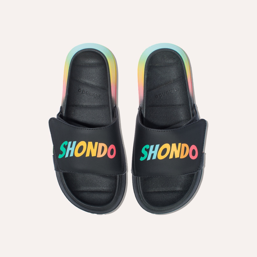 Dép Trendy III In Chữ Shondo Pride Đen TRE1158