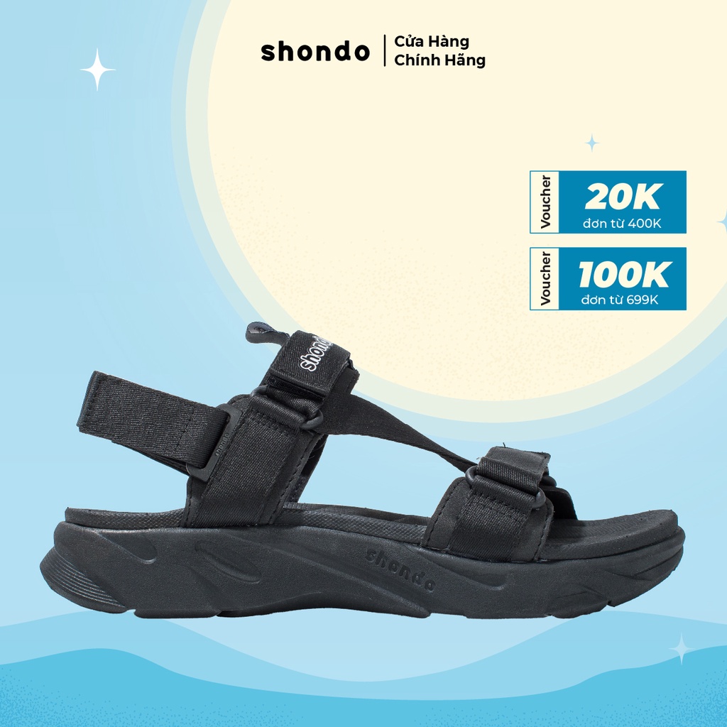 Giày Sandals F8 Shondo Full Đen F8M1111