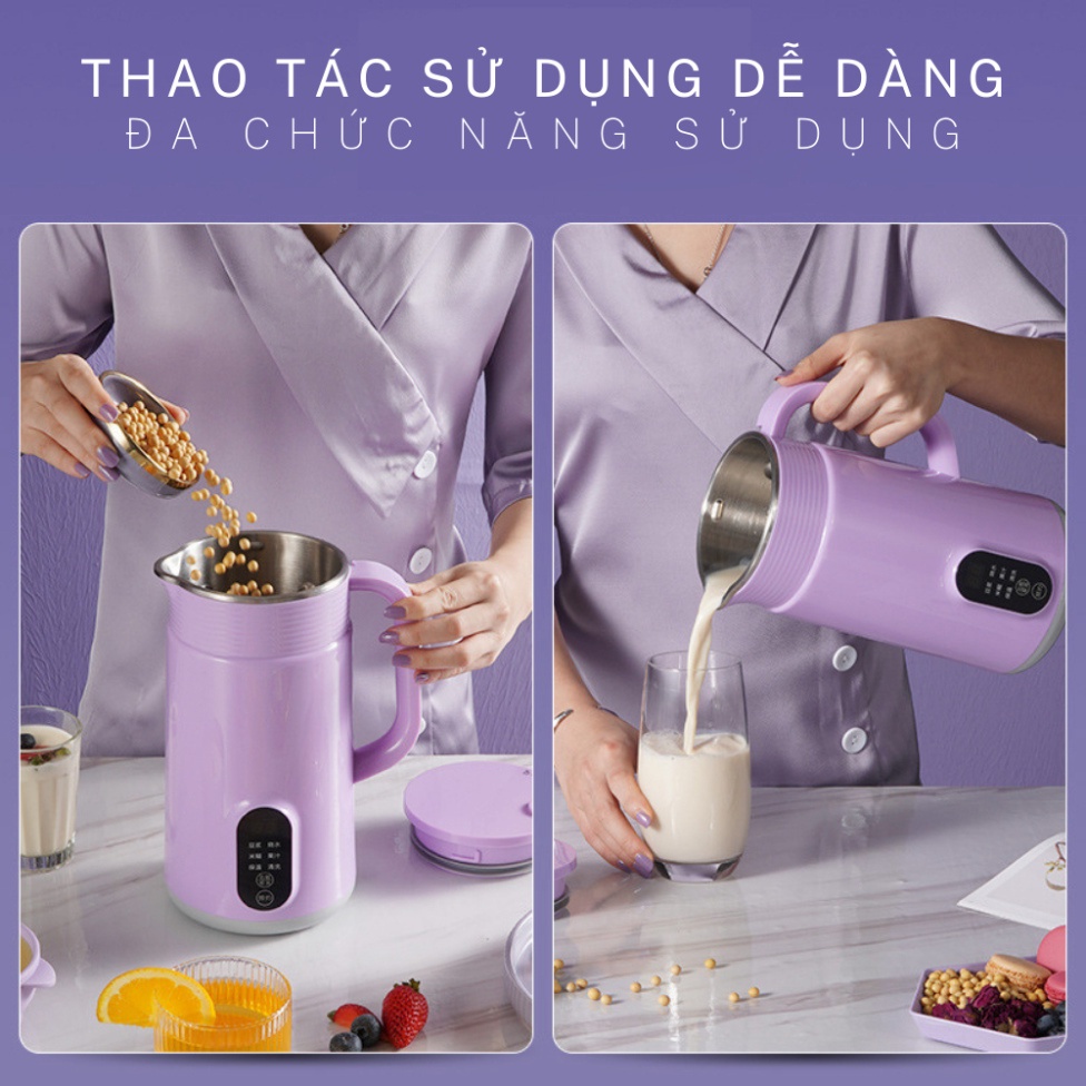 Máy làm sữa hạt mini đa năng OSTMART dung tích 800ml màn hình hiển thị, chức năng hẹn giờ thông minh, bảo hành 12 tháng