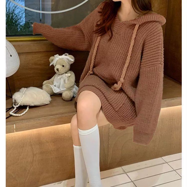 Áo Hoodie Màu Trơn Dáng Rộng Phong Cách Hàn Quốc Thời Trang Thu Đông Cho Nữ