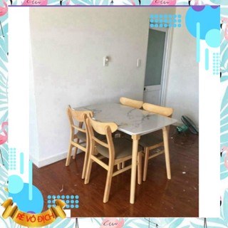 Bộ bàn ăn giả đá 4 ghế mango, bàn ăn nhà dân siêu bền - nhãn hiệu ngọc mai furniture - ngọc mai furniture
