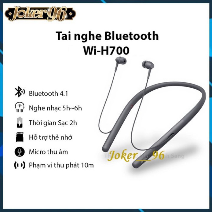 Tai Nghe Bluetooth Quàng Cổ H700 Pin Cực Trâu, Chống Nước, Hỗ Trợ Thẻ Nhớ, Chống Ồn - Tai Nghe Bluetooth Mini Oneshop000