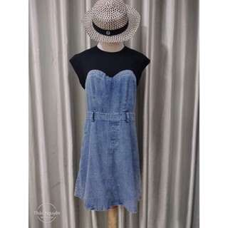 VÁY COTTON PHỐI JEAN