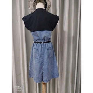 VÁY COTTON PHỐI JEAN