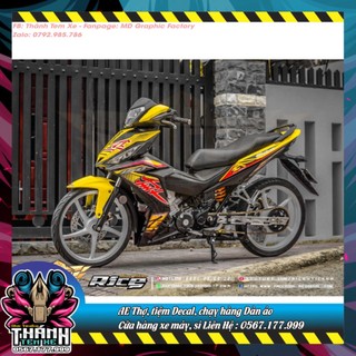 Tem rời dán xe winner v1 mẫu hayabusa vàng đen đỏ tổ ông cực hot, hàng 3 lớp chất lượng cao