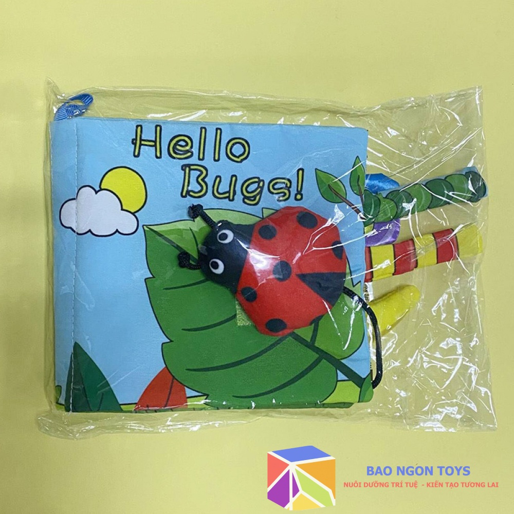 Đồ chơi kỹ năng sách vải động vật dễ thương cho bé sơ sinh giúp Phát Triển Thị Giác,Ngôn Ngữ, Kỹ Năng BAO NGON TOYS SV83