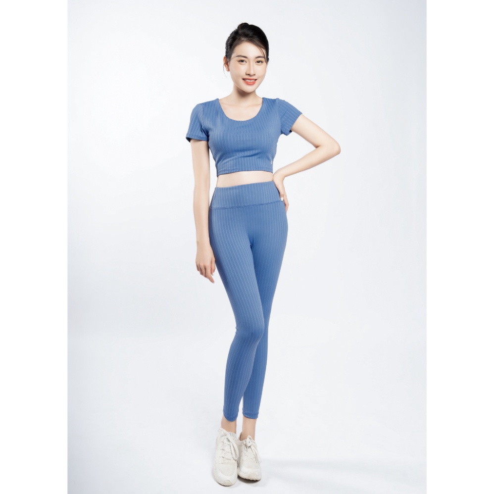 Bộ Tập Yoga 212204 Áo Croptop &amp; Quần Legging Livan Sport giãn nở Mềm Mịn _top1sport_00304