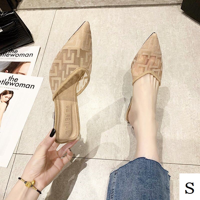 Dép Cao Gót Mũi Nhọn Đính Đá Thời Trang Mùa Hè 2022 Mới Cho Nữ