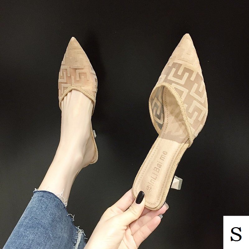 Dép Cao Gót Mũi Nhọn Đính Đá Thời Trang Mùa Hè 2022 Mới Cho Nữ