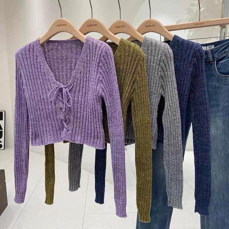 Áo len đan dây ngực siêu xinh mẫu mới giá rẻ