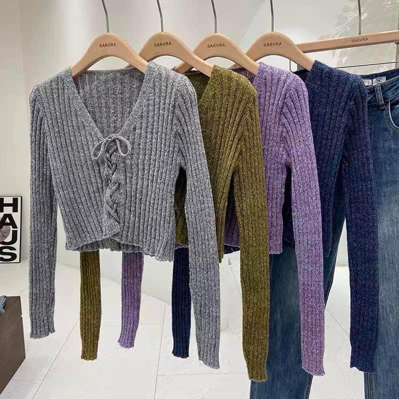 Áo len đan dây ngực siêu xinh mẫu mới giá rẻ