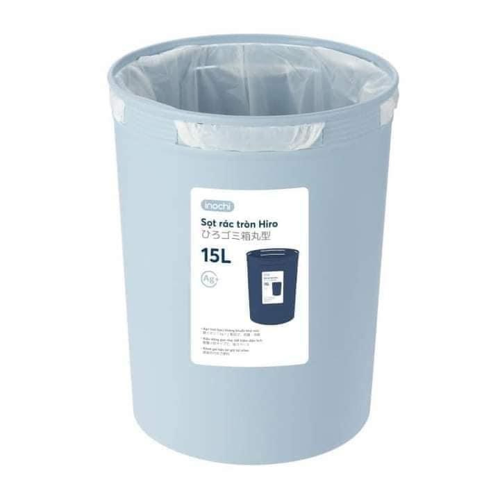 Sọt rác tròn 5L-10L-15L thùng đựng rác nhựa mini văn phòng Inochi