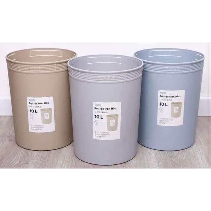 Sọt rác tròn 5L-10L-15L thùng đựng rác nhựa mini văn phòng Inochi