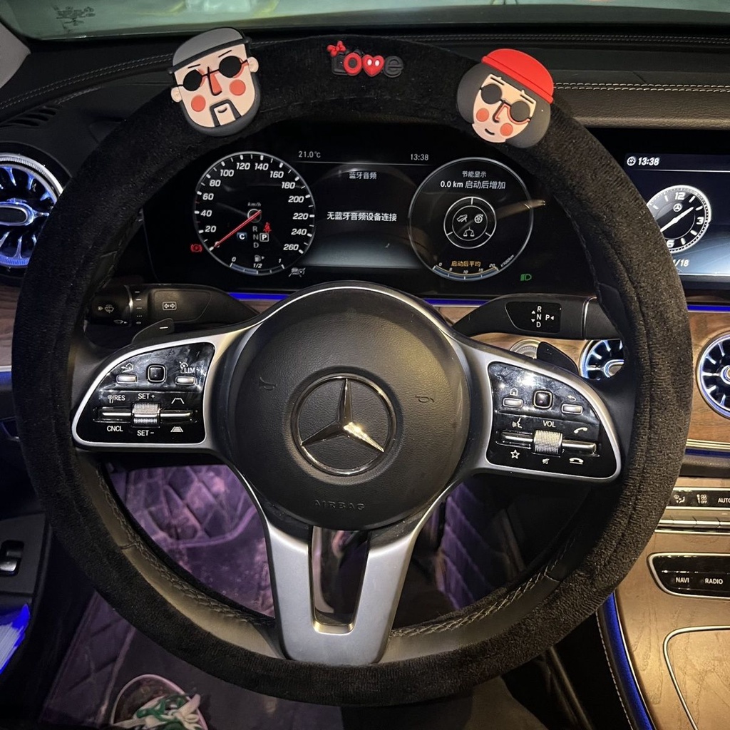 Vỏ Bọc Vô Lăng Xe Hơi Thu Đông 2023 Bằng Vải Bông Ngắn Ấm Áp Dễ Thương Cho Nữ