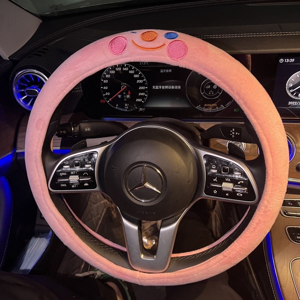 Vỏ Bọc Vô Lăng Xe Hơi Thu Đông 2023 Bằng Vải Bông Ngắn Ấm Áp Dễ Thương Cho Nữ