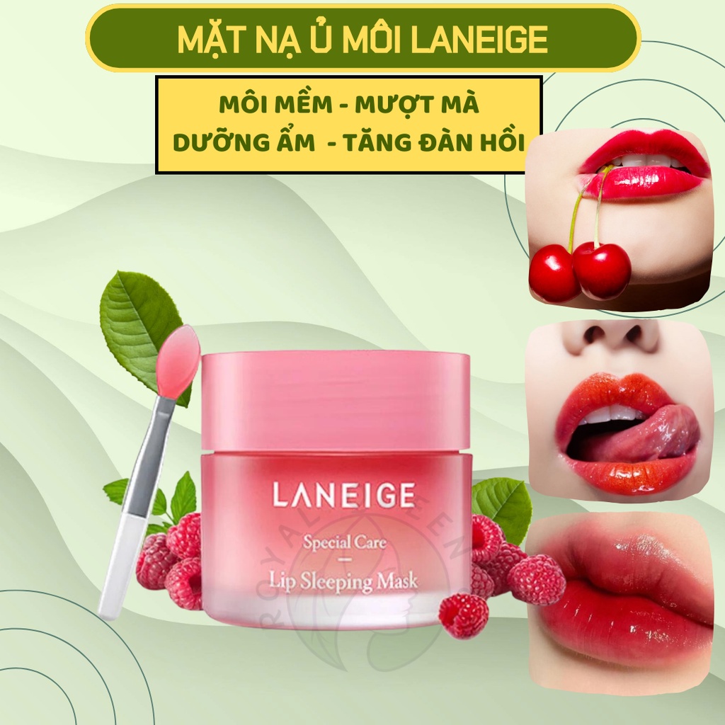 Mặt nạ môi Laneige ngủ ủ dưỡng môi Laneige Lip Sleeping Mask 3g Chính Hãng Loại bỏ da chết cho môi căng bóng mềm mại