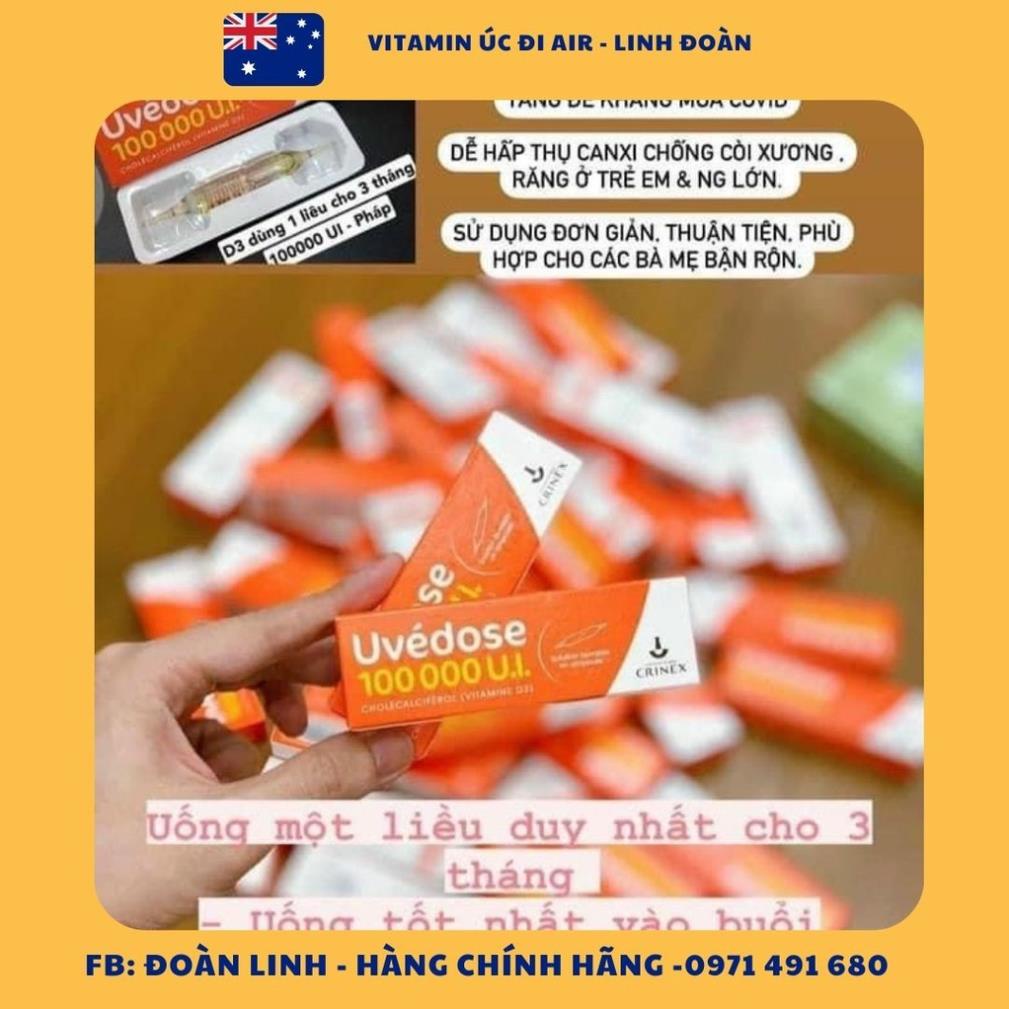 Vitamin D3 1 liều 3 tháng Uvedose Pháp dành cho bé trên 18 tháng, Hàng chuẩn Pháp, D3 liều cao