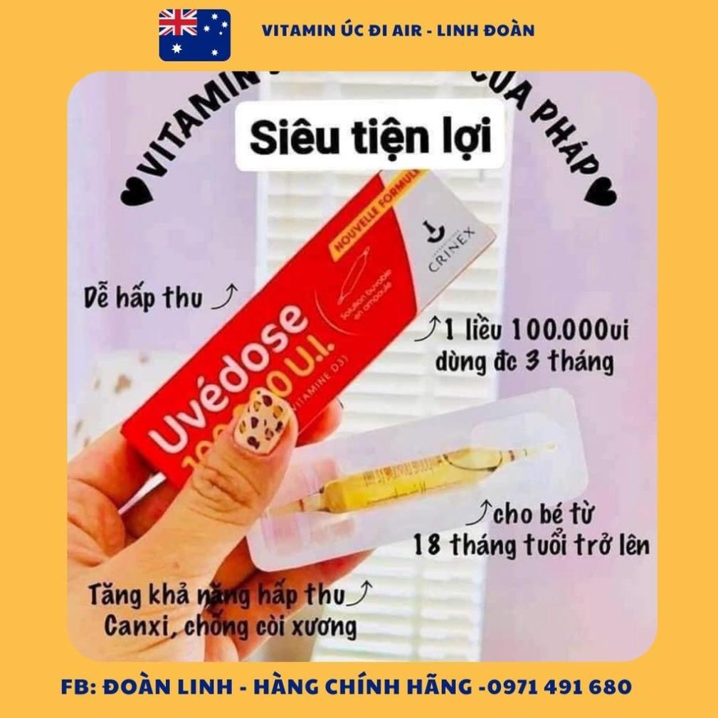 Vitamin D3 1 liều 3 tháng Uvedose Pháp dành cho bé trên 18 tháng, Hàng chuẩn Pháp, D3 liều cao