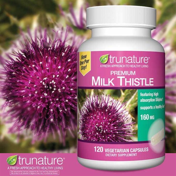 Viên uống tăng cường chức năng Gan, Trunature Premium Milk Thistle 160 mg, 120 viên của Mỹ