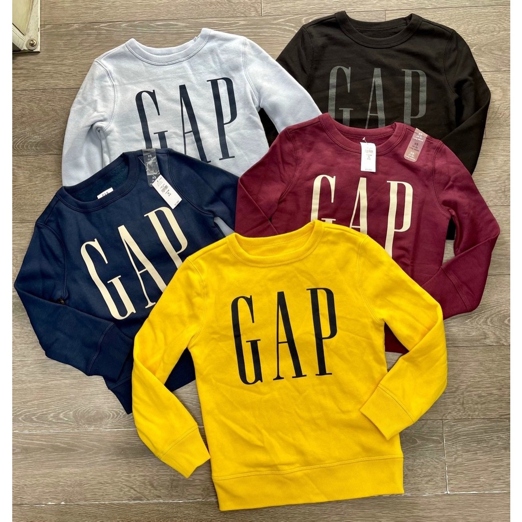 Áo nỉ bông Gap Kids in chữ 5 màu size 4 - 16y