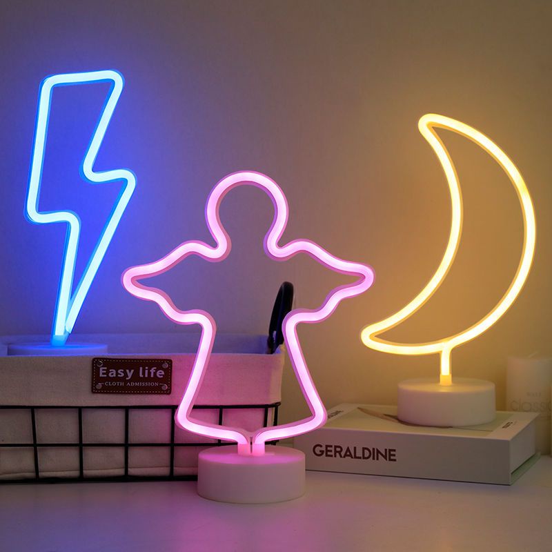 Flyingbear Đèn led neon Để Bàn Hình Cầu Vồng Sáng Tạo Lãng Mạn Cho Phòng Ký Túc Xá