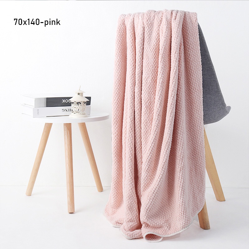 Flyingbear Khăn Tắm Vải Lông Cừu San Hô Dày Mềm Mại Thấm Hút Tốt