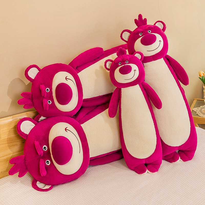 Flyingbear Mới Gối Ôm Dài Hình Gấu Dâu Tây Bằng Nhung Dễ Thương Xinh Xắn
