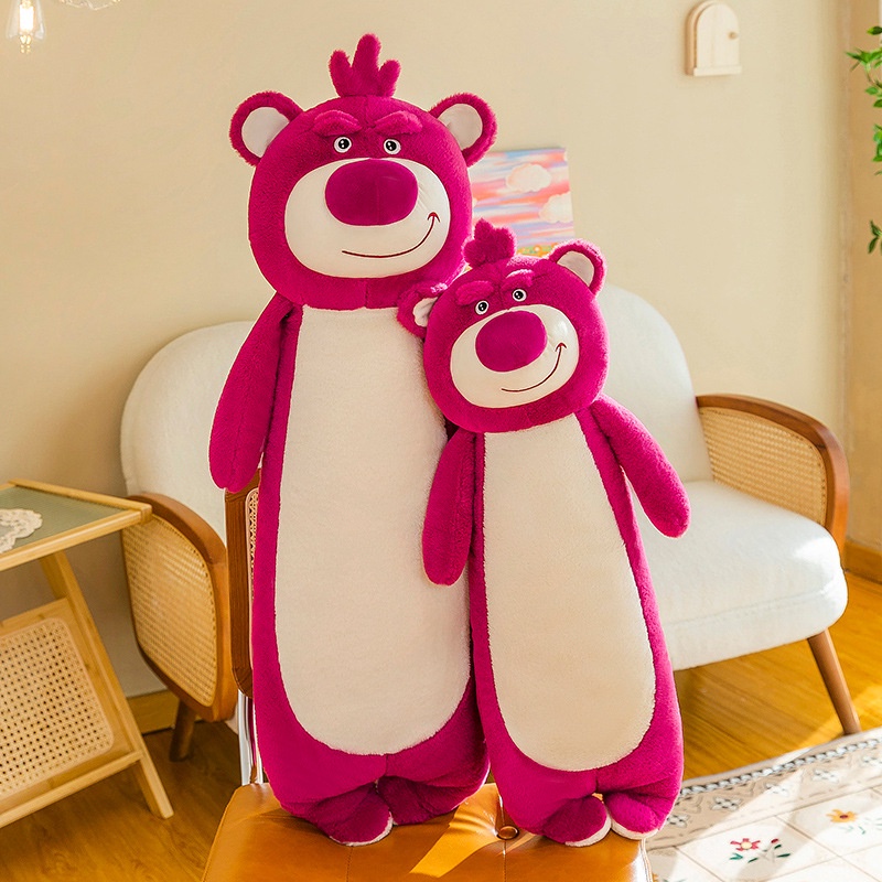 Flyingbear Mới Gối Ôm Dài Hình Gấu Dâu Tây Bằng Nhung Dễ Thương Xinh Xắn
