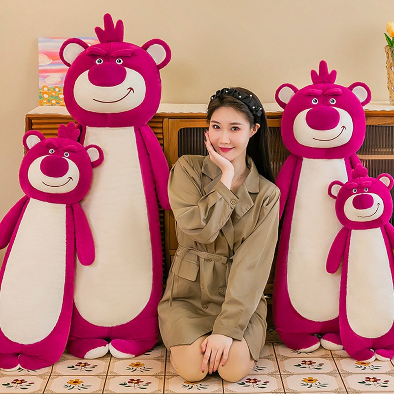 Flyingbear Mới Gối Ôm Dài Hình Gấu Dâu Tây Bằng Nhung Dễ Thương Xinh Xắn