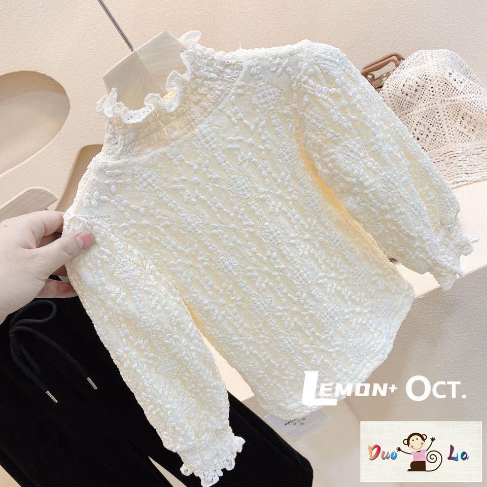 Doula ~ Áo Ren Dày Cổ Cao Phong Cách Phương Tây Thời Trang Thu Đông Cho Bé Gái