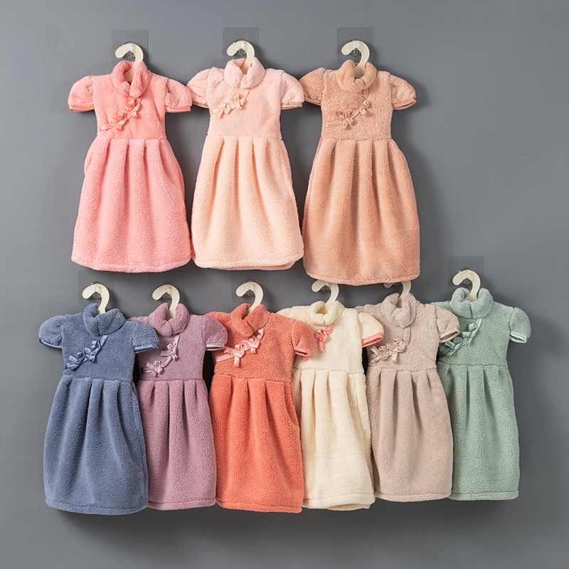 Flyingbear Khăn Lau Bằng Vải Lông Cừu San Hô Mềm Mại Thấm Hút Tốt Cho Nhà Bếp