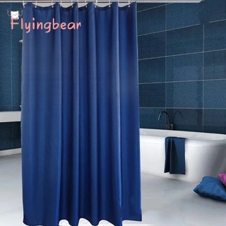 FLYINGBEAR Rèm che bồn tắm bằng polyester dày dặn chống nước màu xanh dương đậm cho khách sạn