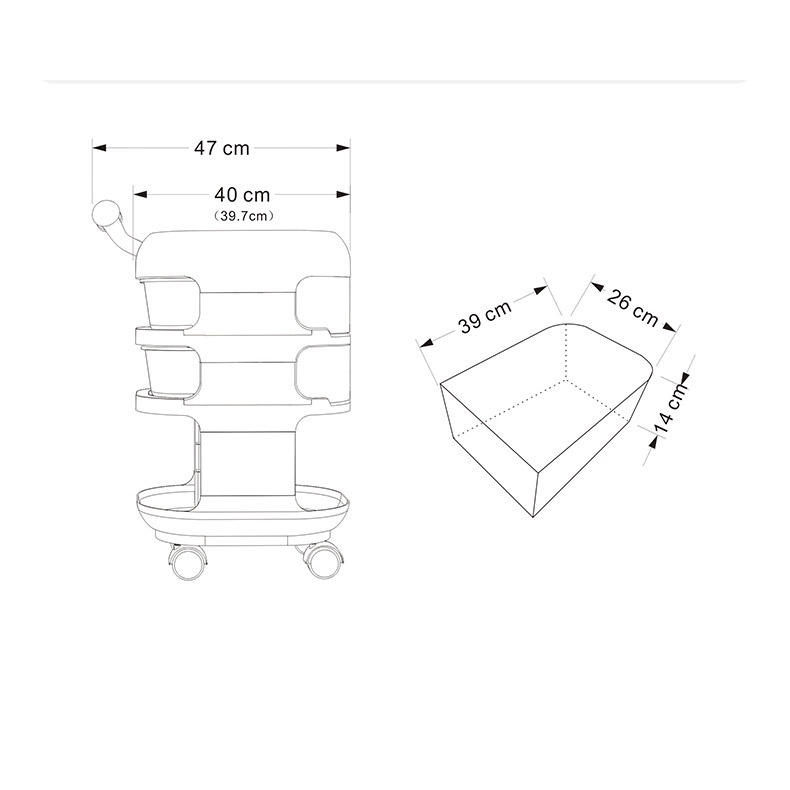 Flyingbear Kệ Đựng Đồ Ăn Vặt / Đồ Ăn Vặt Nhiều Tầng Có Bánh Xe Đẩy Cho Bé