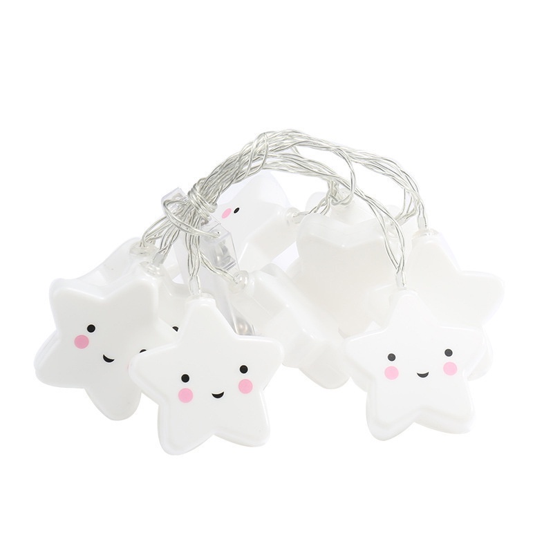 Dây đèn led FLYINGBEAR hình đám mây / ngôi sao / mặt cười nhiều màu sắc trang trí phòng