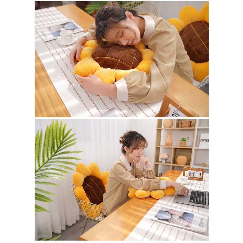 Flyingbear Gối Tựa Lưng Hình Hoa Hướng Dương Trang Trí Phòng Khách / sofa / Xe Hơi