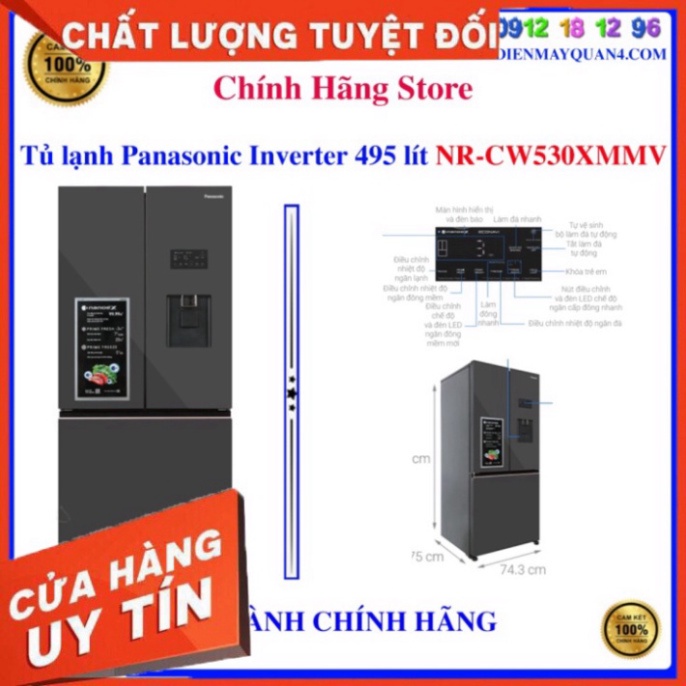 [ HOT [Panasonic CW530XMMV] Tủ lạnh Panasonic Inverter 495 lít NR-CW530XMMV Mới 2022 duy nhat ]